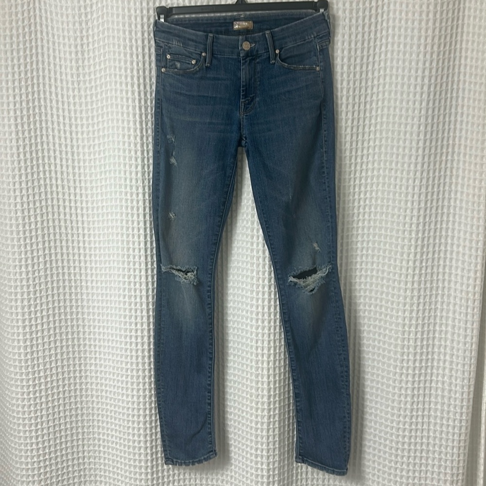 Mother The Looker Cut It Out Distressed Jeans Size 25